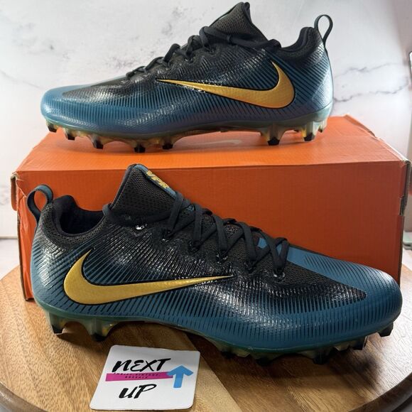 Size 14-Nike Vapor Untouchable Pro PF Teal/Gold/Black Football Cleats 839924-415 main image 6